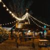 Enchanting Berlin Christmas market illuminated at night with festive decorations and lights.