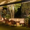Outdoor lighting ideas for restaurant patio with decorative string lights
