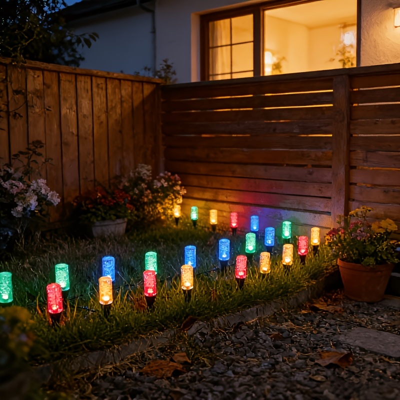 Solar decorative path lights for courtyard gardens