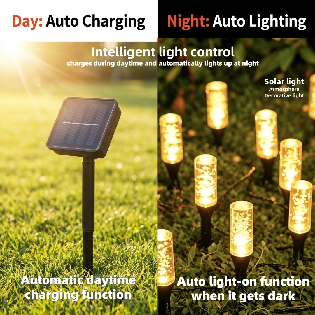 Solar powered pathway light charging system