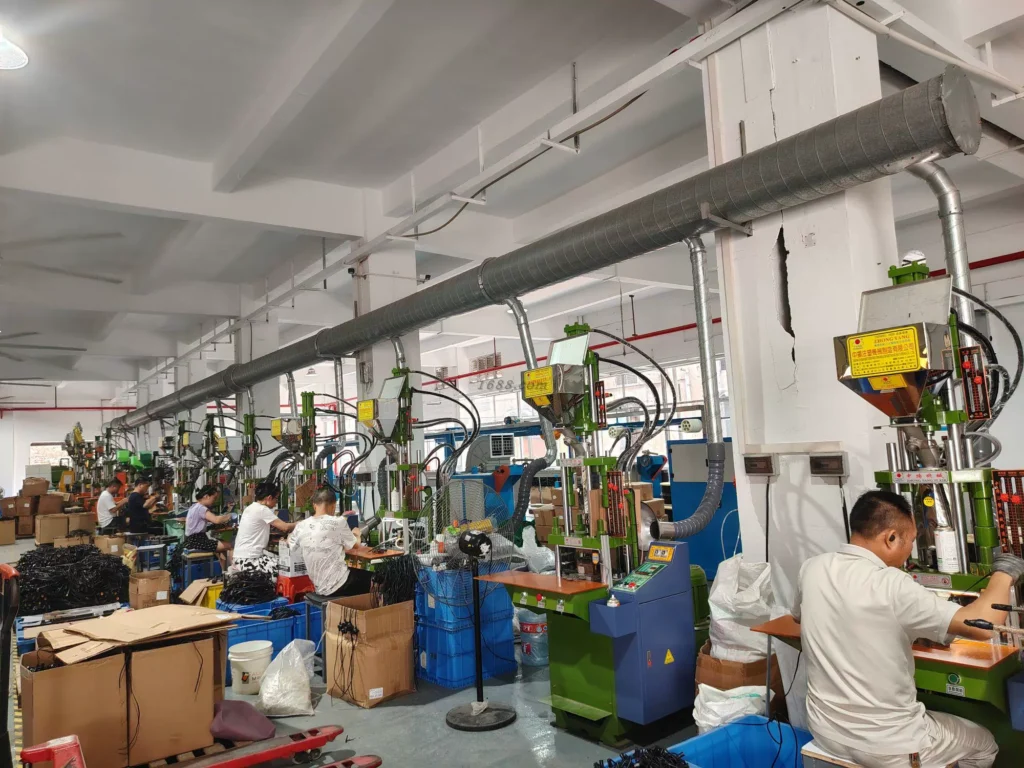 Skilled workers producing decorative lighting products