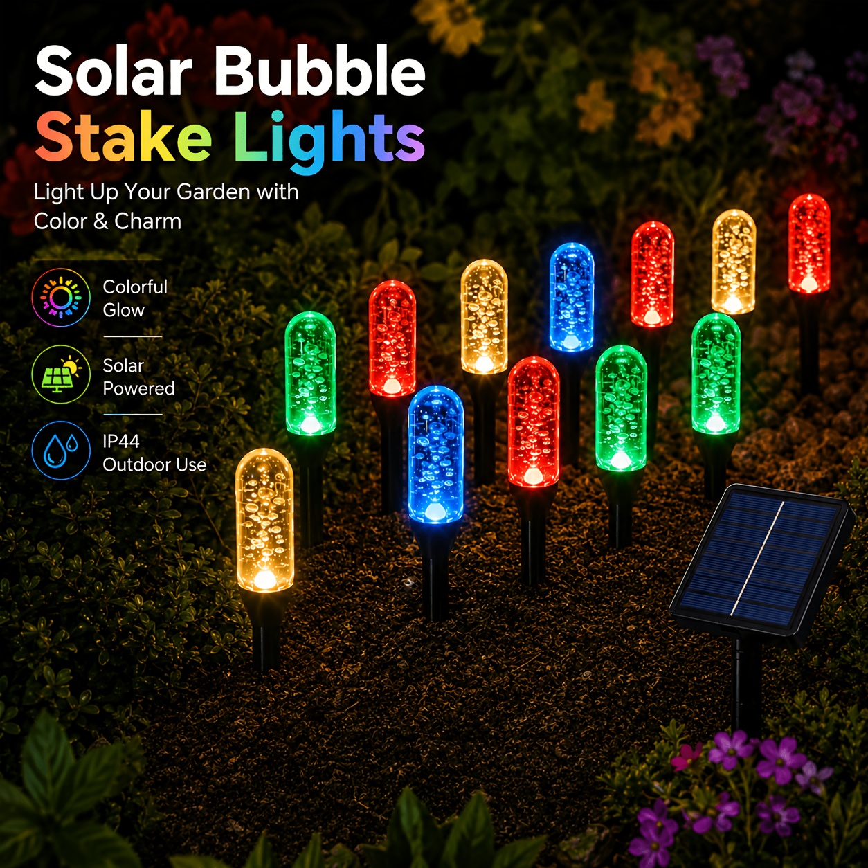 Solar Dome Crystal Column Path Lights