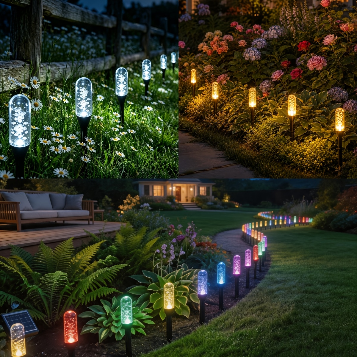 Solar Dome Crystal Column Path Lights - Image 4