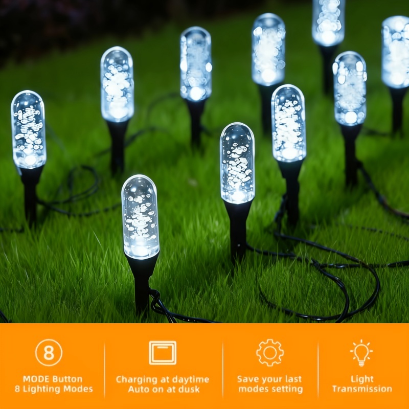 Solar Dome Crystal Column Path Lights - Image 3