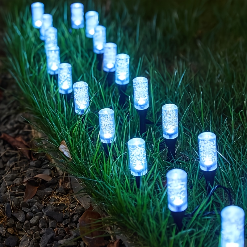 Solar Crystal Column Lawn Path Lights - Image 2