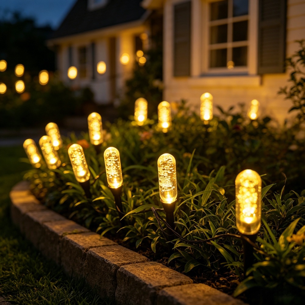 Solar Dome Crystal Column Path Lights - Image 2