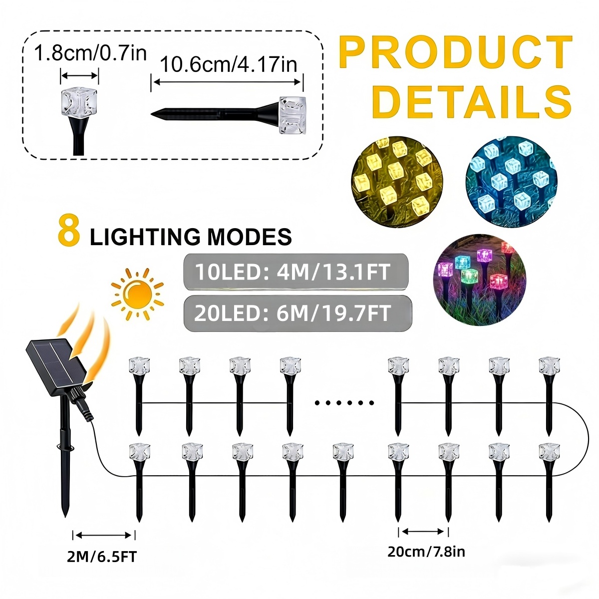 Solar Ice Cube String Lights - Image 4