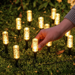 Solar Crystal Column Lawn Path Lights