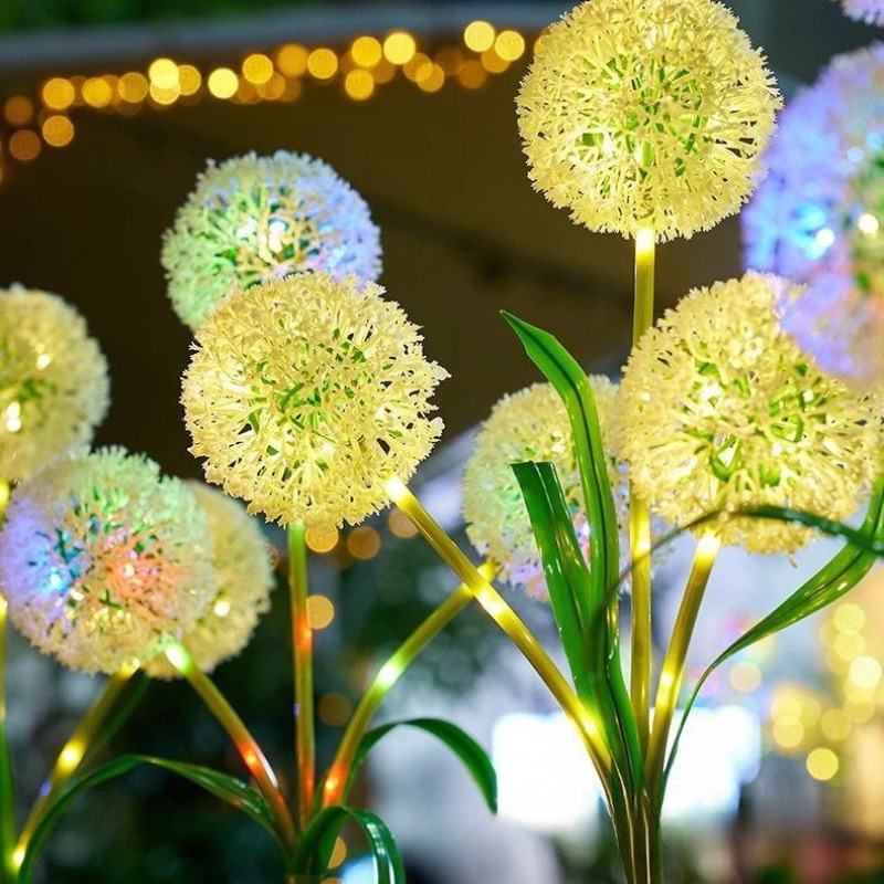 Solar Dandelion Garden Stake Lights | Outdoor Landscape Lighting