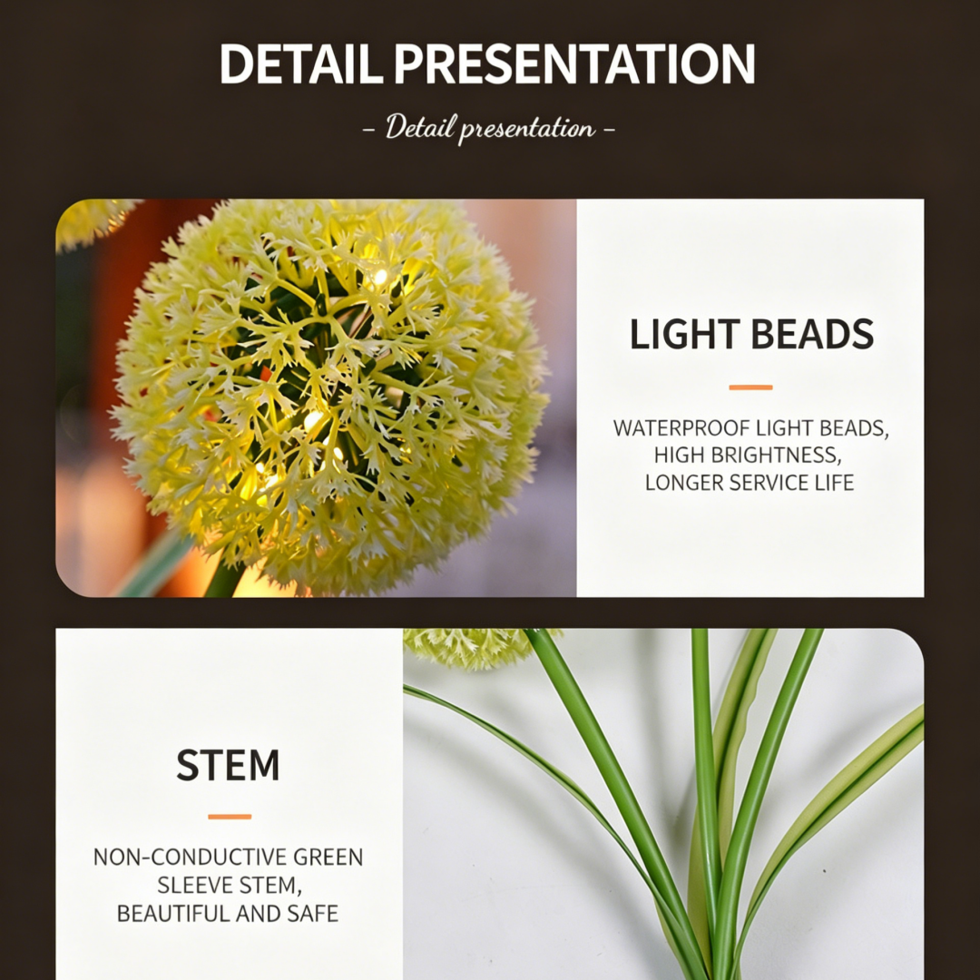 Solar Dandelion Garden Stake Lights | Outdoor Landscape Lighting