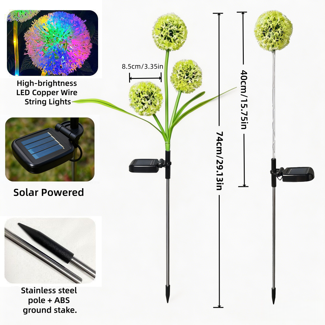 Solar Dandelion Garden Stake Lights | Outdoor Landscape Lighting